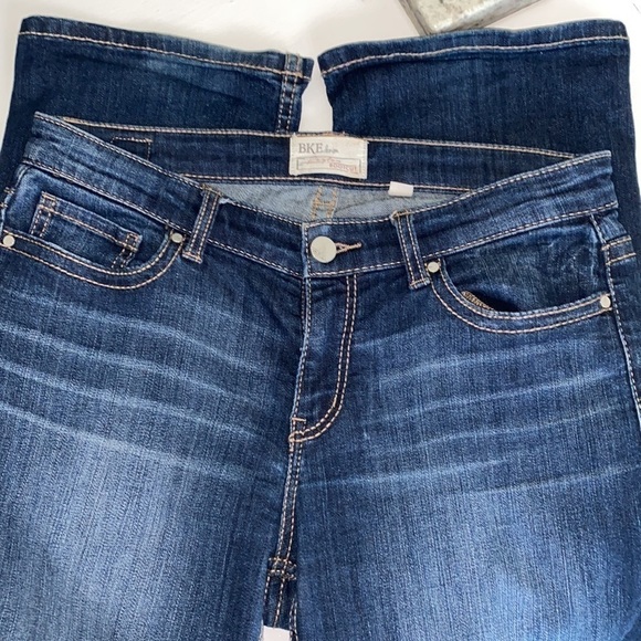 BKE Payton Bootcut Stretch Dark Wash Mid Rise BUCKLE Jeans 27L 27x33 1/2 Long - Picture 3 of 16